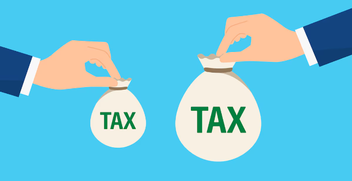 hands holding tax bags